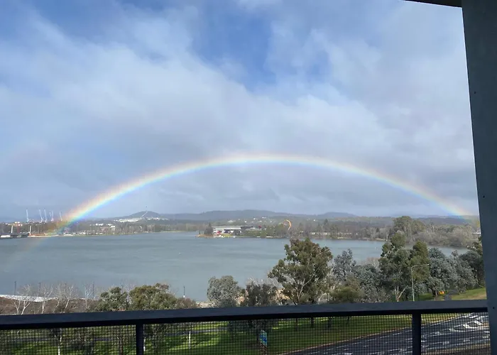 Boutique Canberra Stay - Balcony - Desk